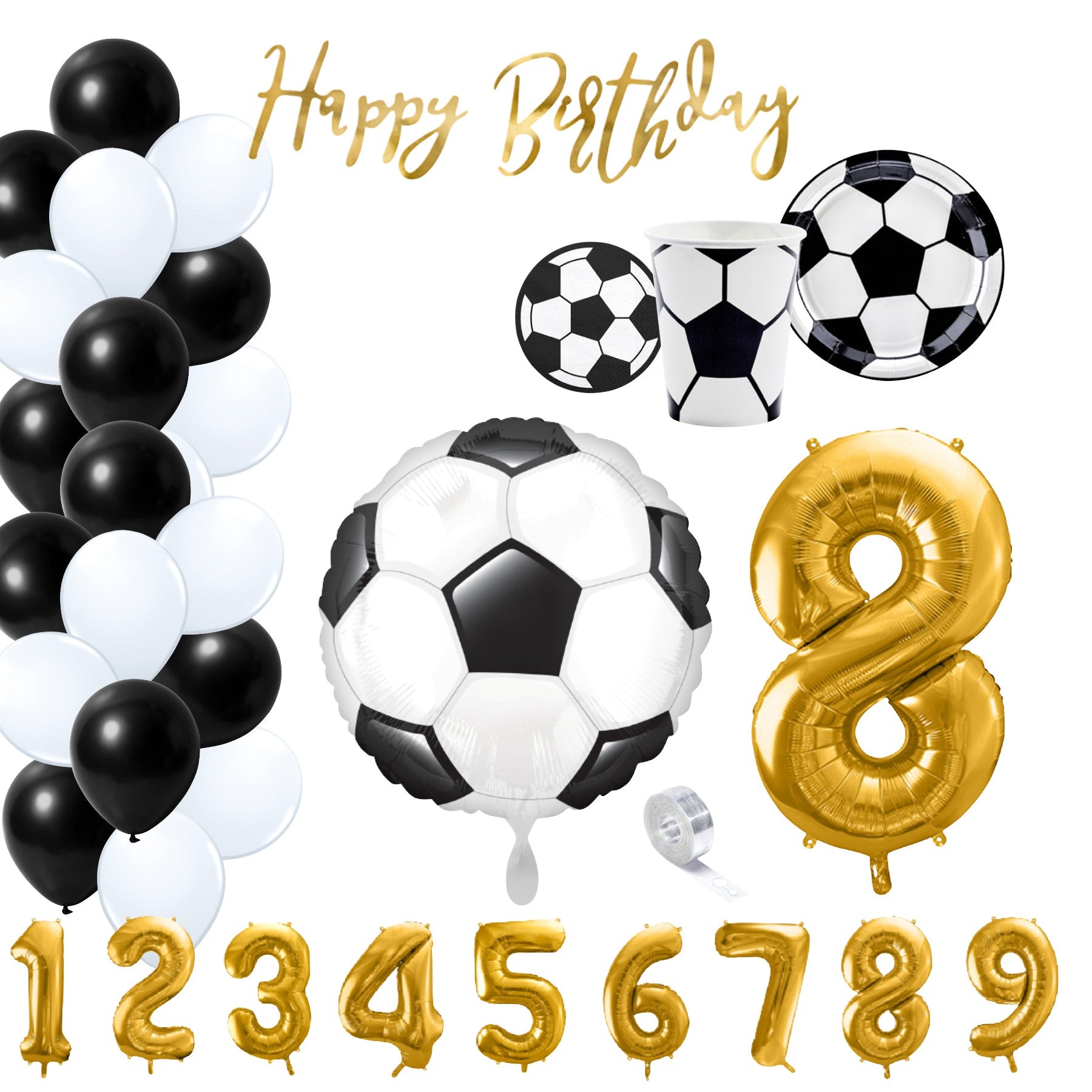 60 Stück Fußball-Partyzubehör – Teller & Servietten Für Deine Mottoparty