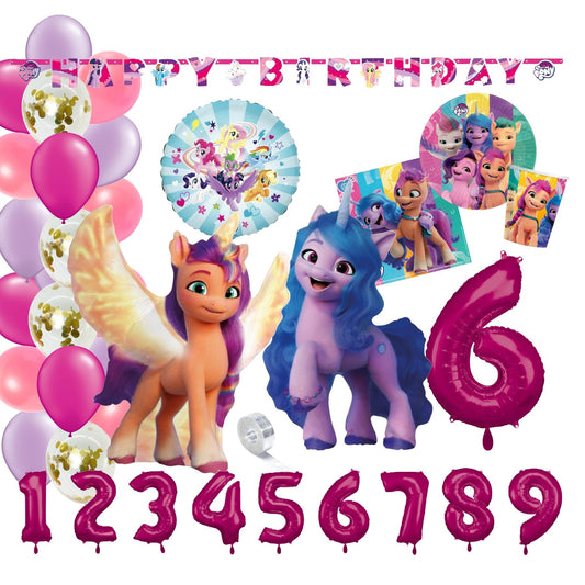 Sorglos Partykarton "My little Pony" 63 Teile - Party im Karton