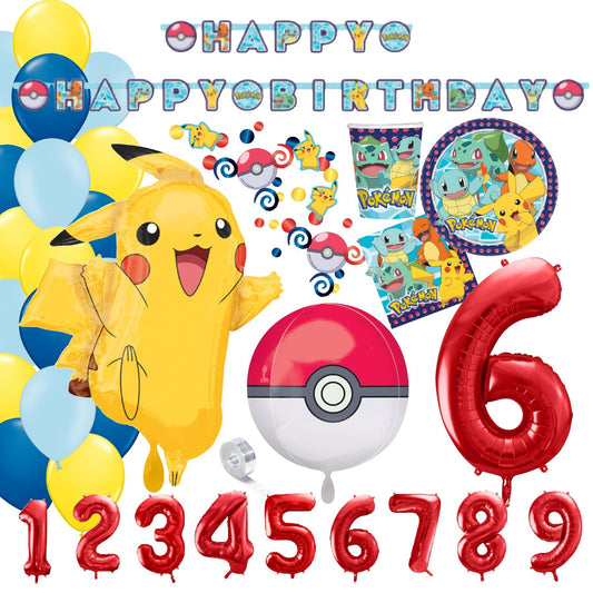 Sorglos-Partykarton "Pokemon" 62 Teile - Party im Karton