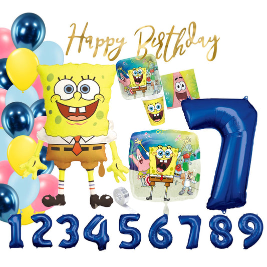 Sorglos Partykarton "Spongebob" 62 Teile - Party im Karton