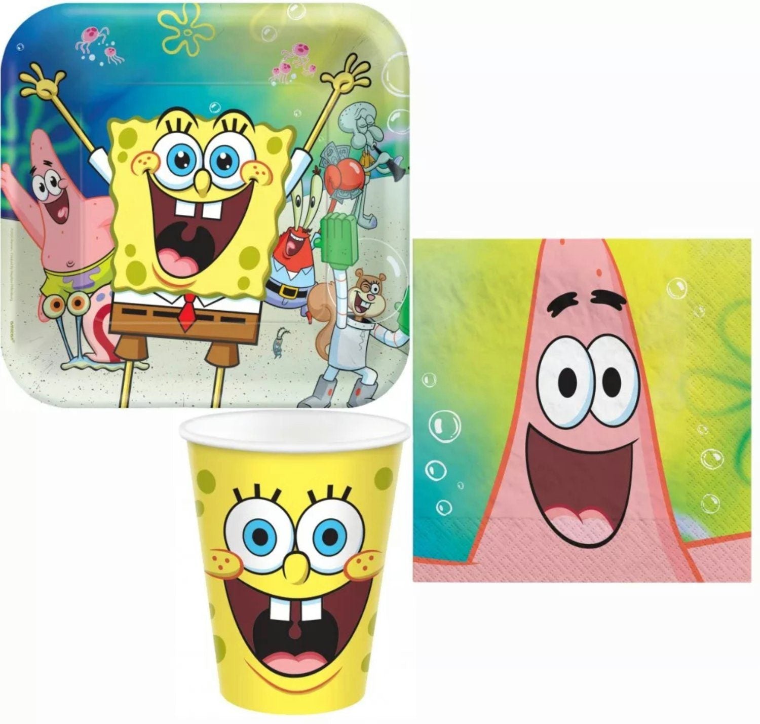 Sorglos Partykarton "Spongebob" 62 Teile - Party im Karton