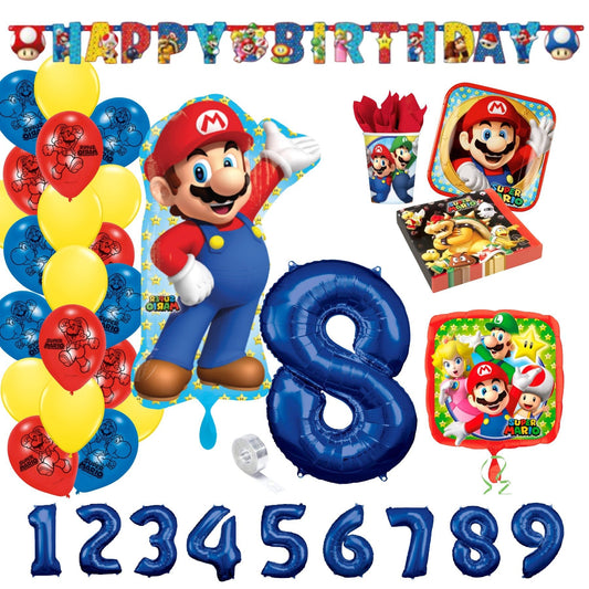 Sorglos-Partykarton "Super Mario" 66 Teile - Party im Karton