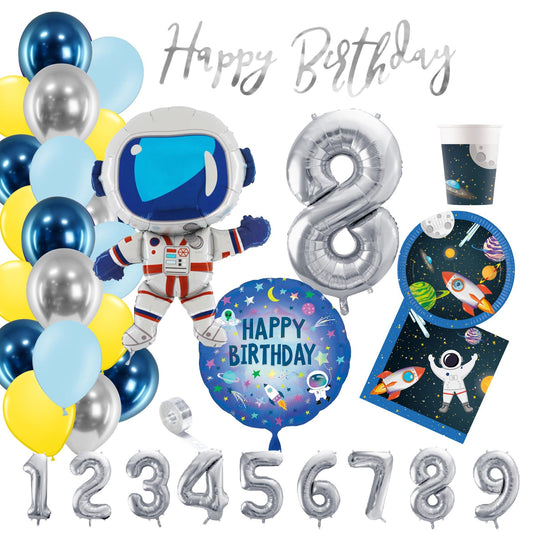 Sorglos Partykarton "Weltraum" 66 Teile - Party im Karton