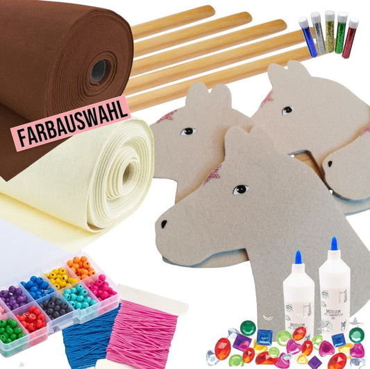 Steckenpferd gestalten - Party im Karton