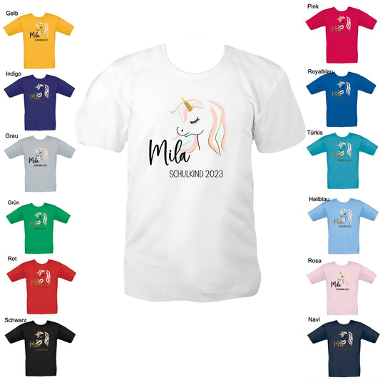 T-Shirt Schulkind Einhorn - Party im Karton