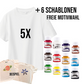 Kreativkarton "T-Shirts bemalen" für 5 Kinder