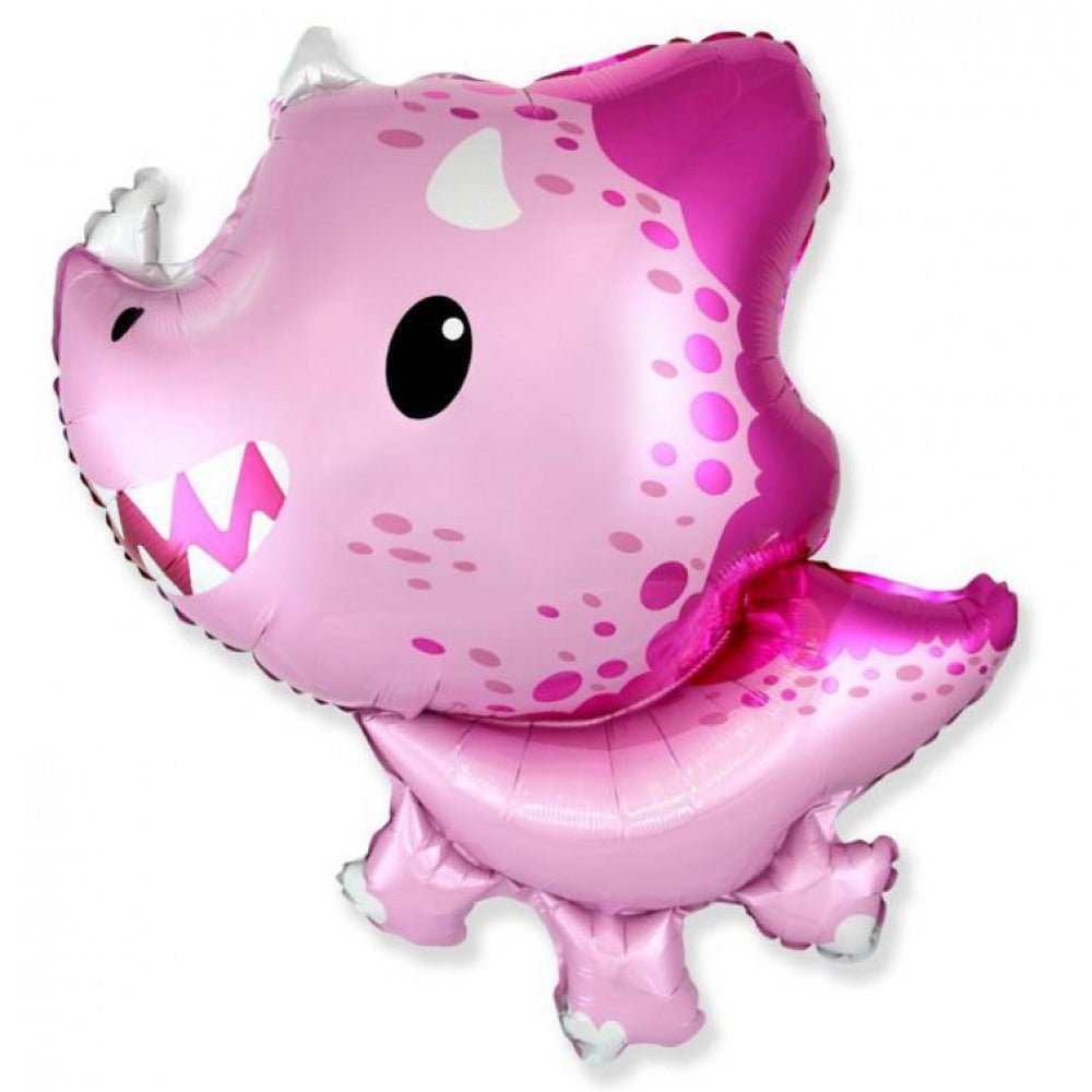 XXL Folienballon "Baby Triceratops Pink" 61cm - Party im Karton