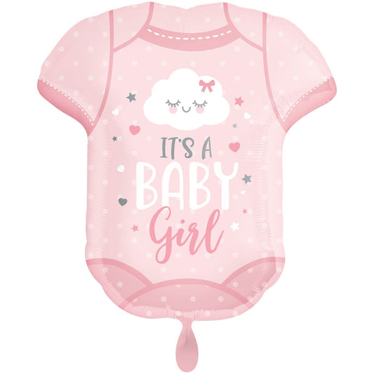 XXL Folienballon "I´ts a Baby Girl" 60cm - Party im Karton