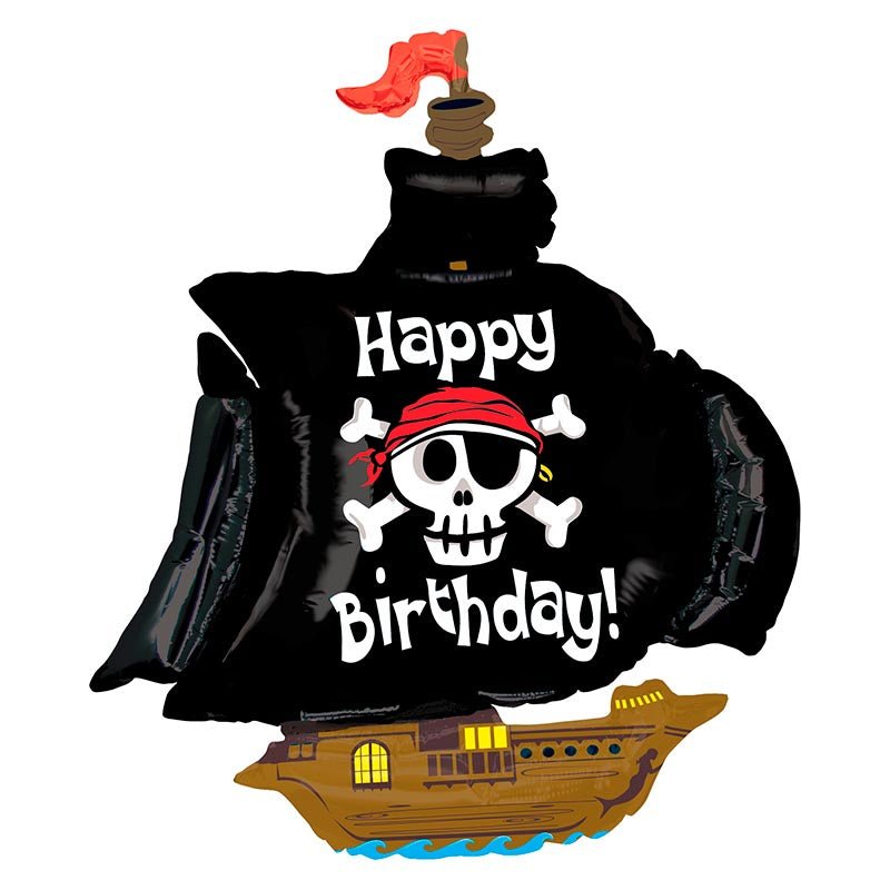 XXL Folienballon "Piratenschiff" 116cm - Party im Karton