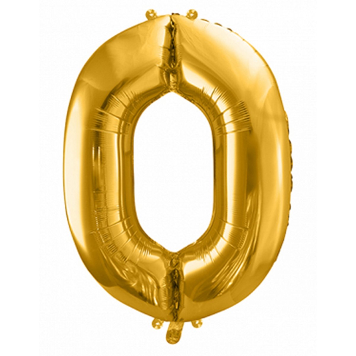 XXL Folienballon "Zahl 0" Gold - 86cm - Party im Karton