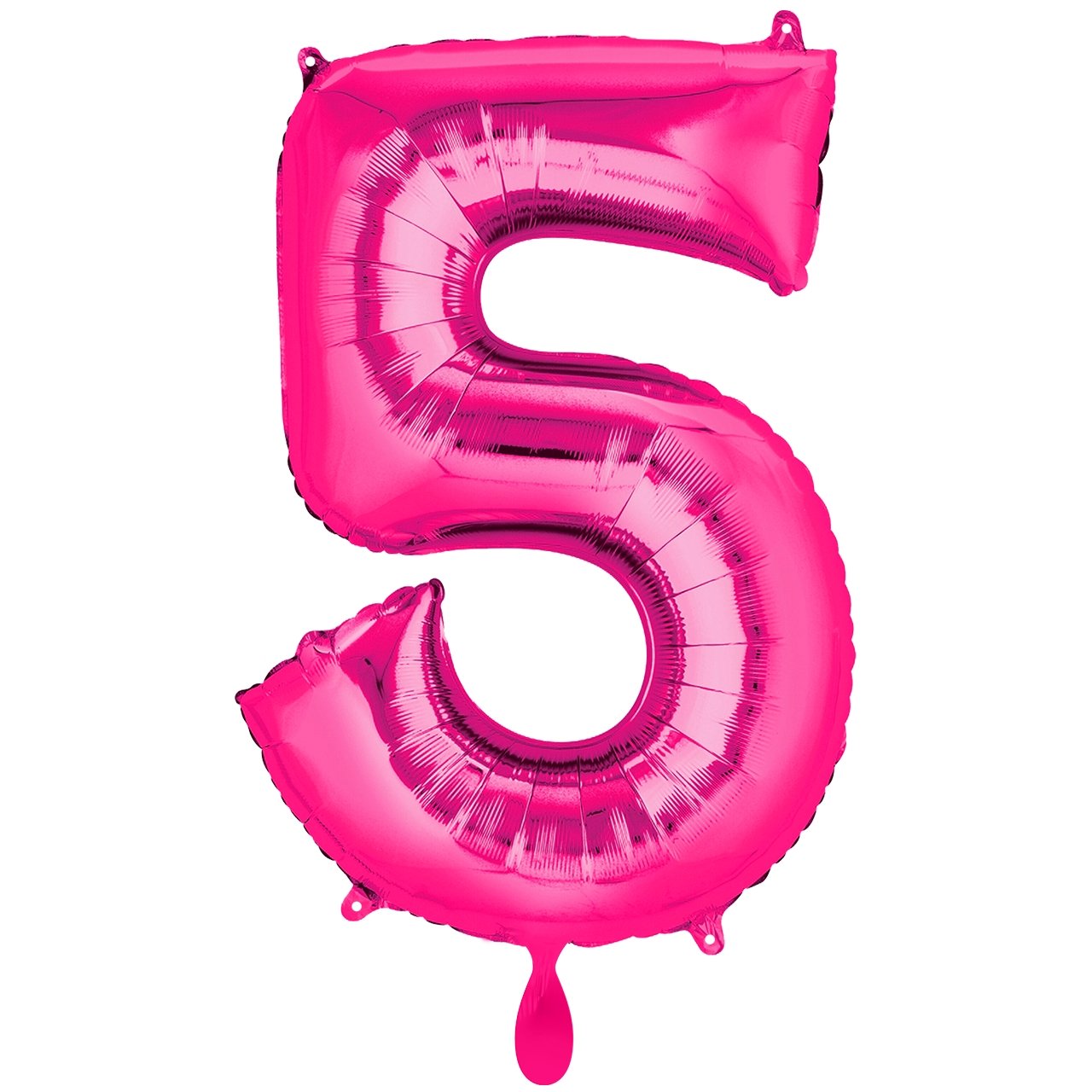 XXL Folienballon "Zahl 5" Pink - 86cm - Party im Karton