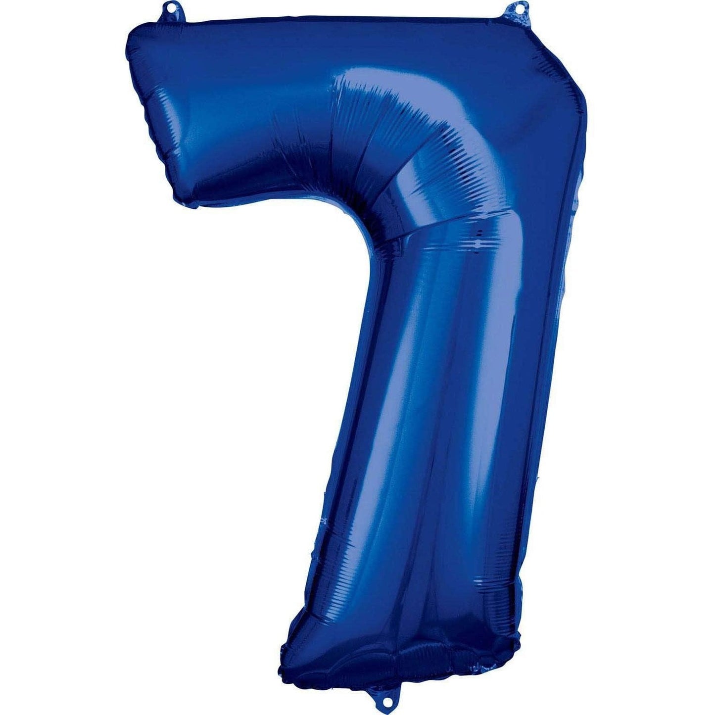 XXL Folienballon "Zahl 7" Blau- 86cm - Party im Karton