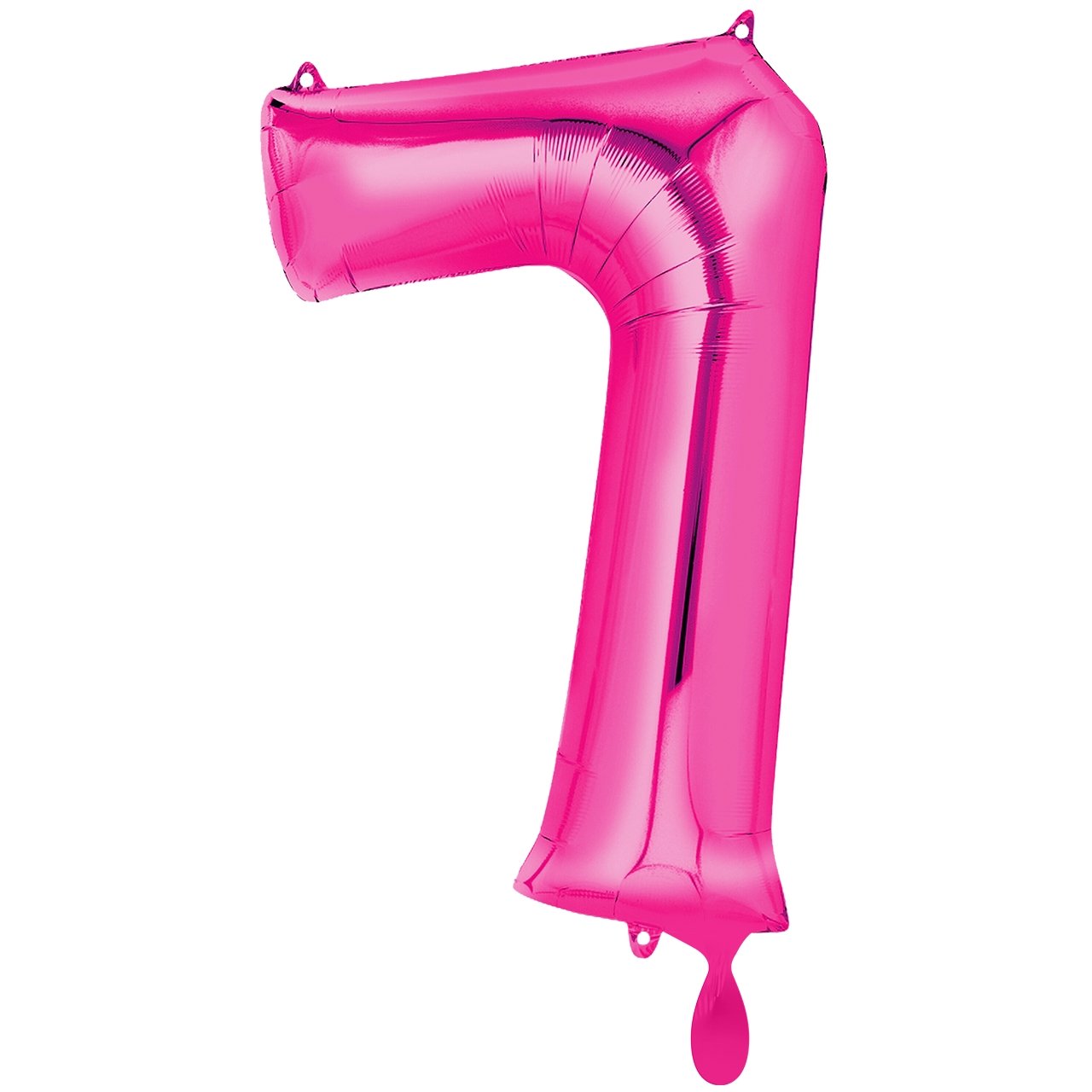 XXL Folienballon "Zahl 7" Pink - 86cm - Party im Karton