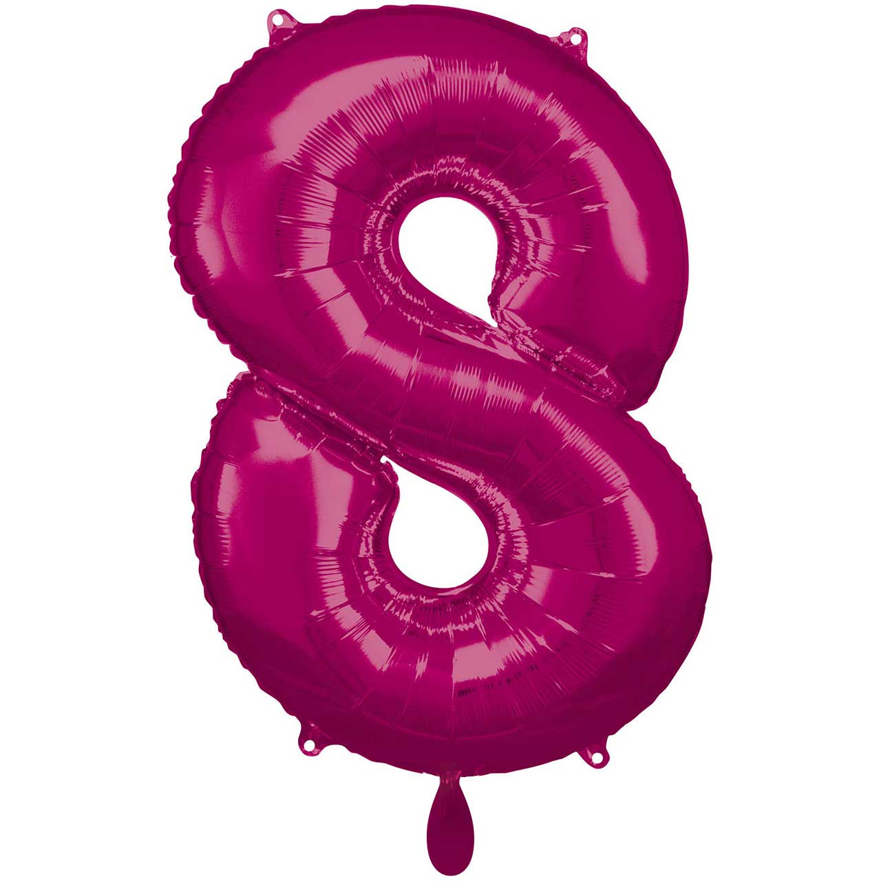 XXL Folienballon "Zahl 8" Pink - 83cm - Party im Karton