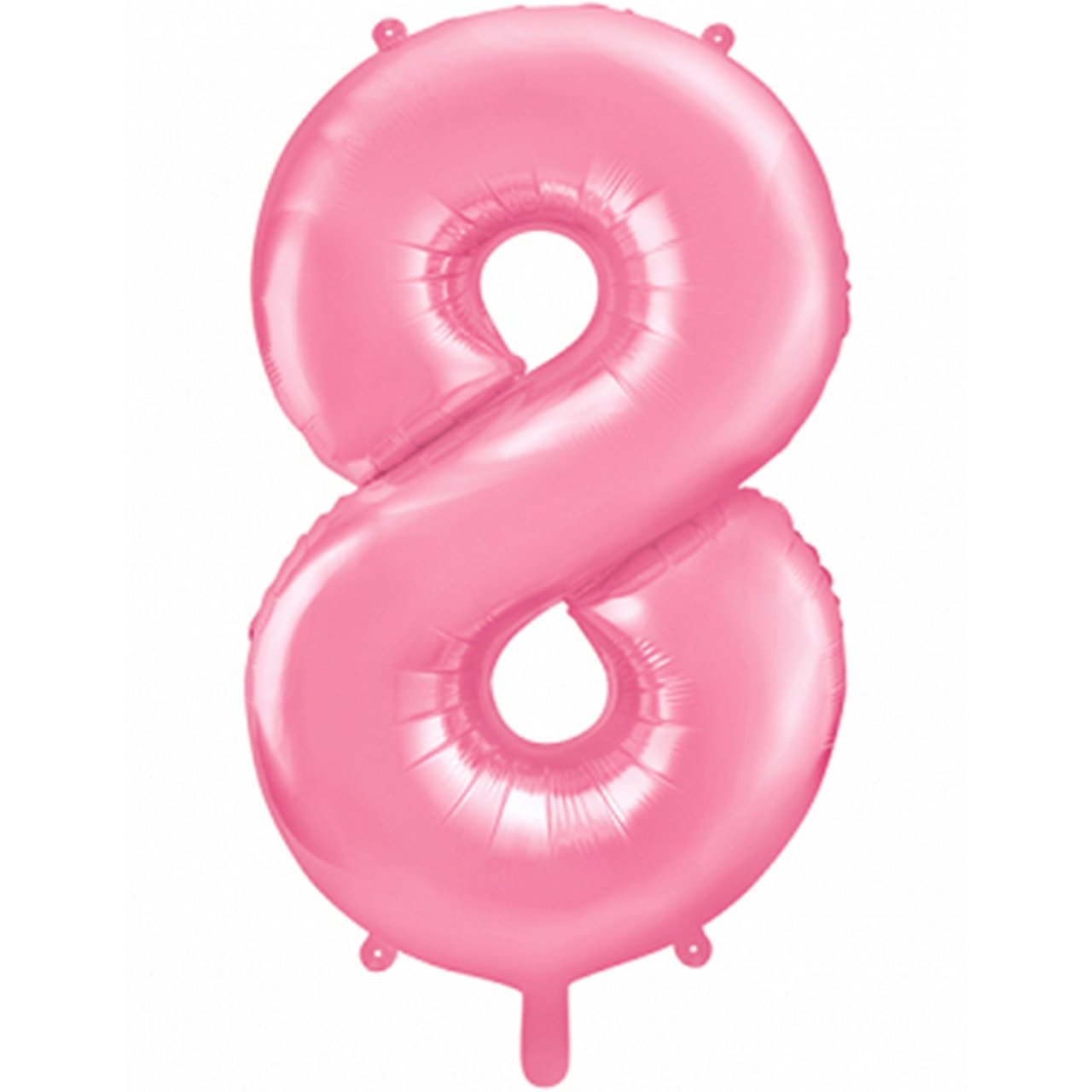 XXL Folienballon "Zahl 8" Rosa- 86cm - Party im Karton