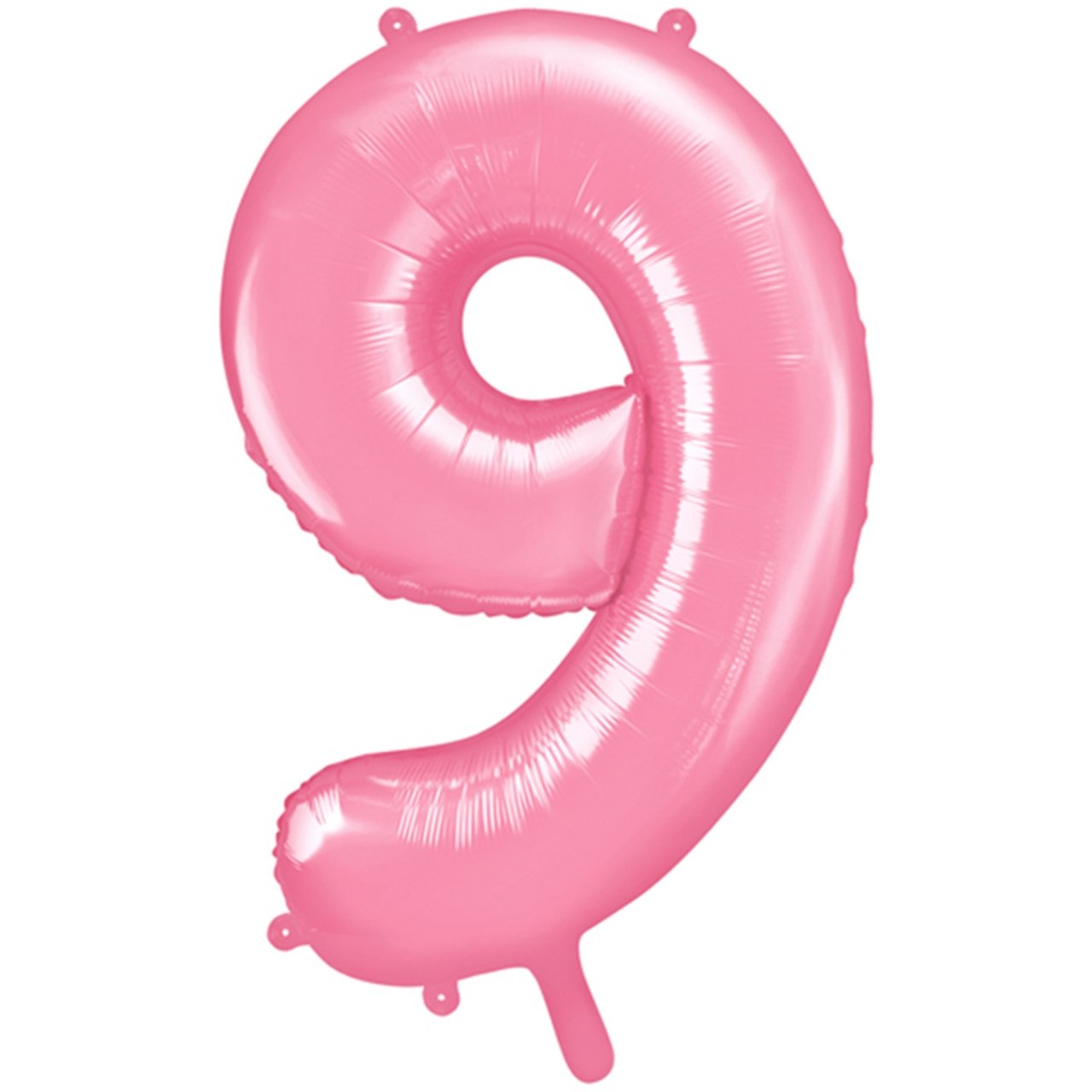 XXL Folienballon "Zahl 9" Rosa- 86cm - Party im Karton
