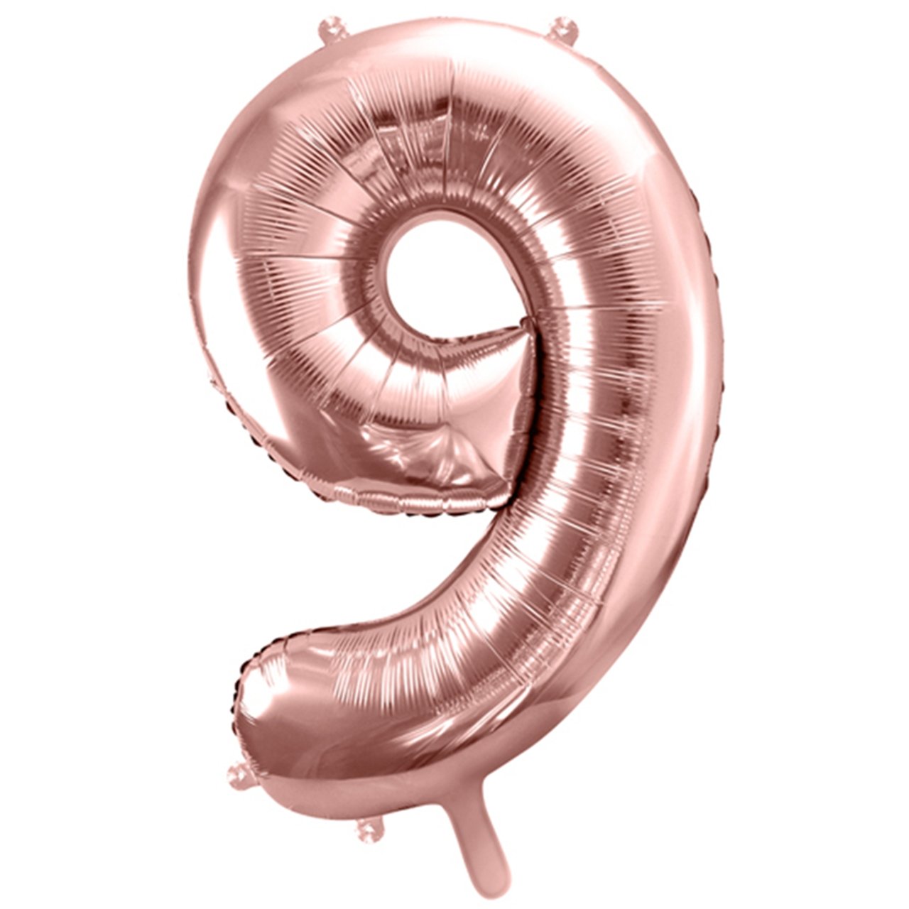 XXL Folienballon "Zahl 9" Rose - 86cm - Party im Karton