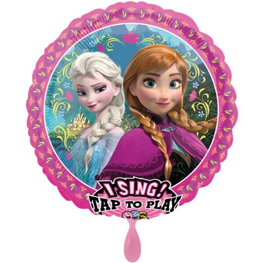 XXL Musikballon "Frozen Anna und Elsa" 71cm - Party im Karton