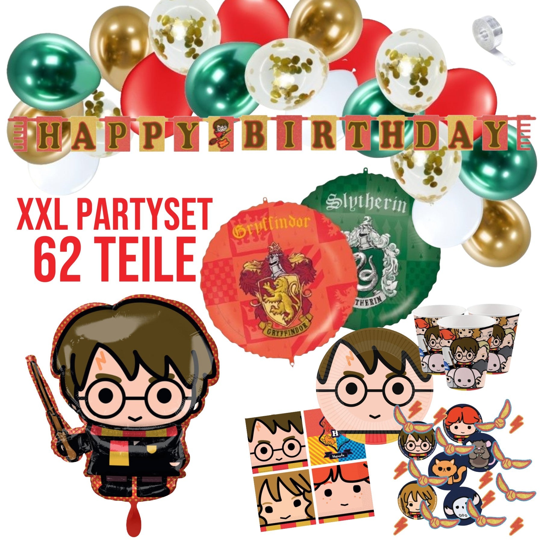 XXL Partykarton "Harry Potter" 62-teilig - Party im Karton